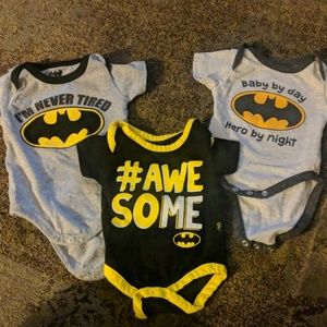 Gently Used Batman Bodysuit Bundle 0-3M